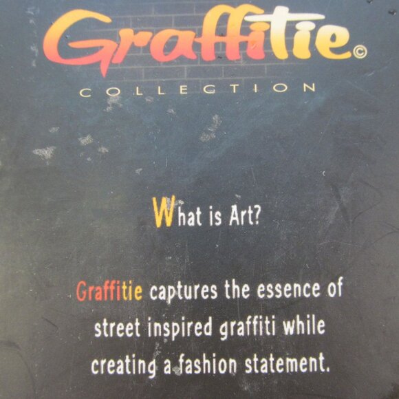 Mens Silk Tie Hanky and Cuff Link Set by Graffitie New in Box - Picture 6 of 14